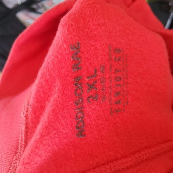 Addison Rae for you red sweatpants with pockets jogger 2XL XXL - Picture 9 of 9